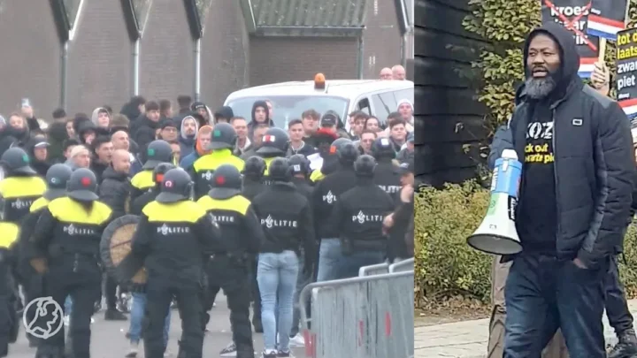 KOZP demonstranten bekogeld met eieren door dorpelingen